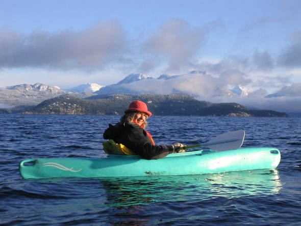 Ann Mortifee in Kayak